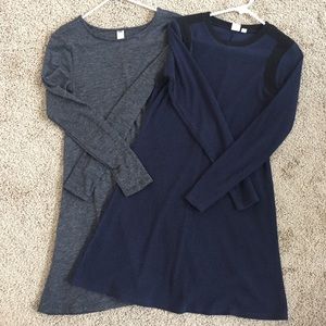 Lot/2 Swing Dresses Neutral Closet Staples